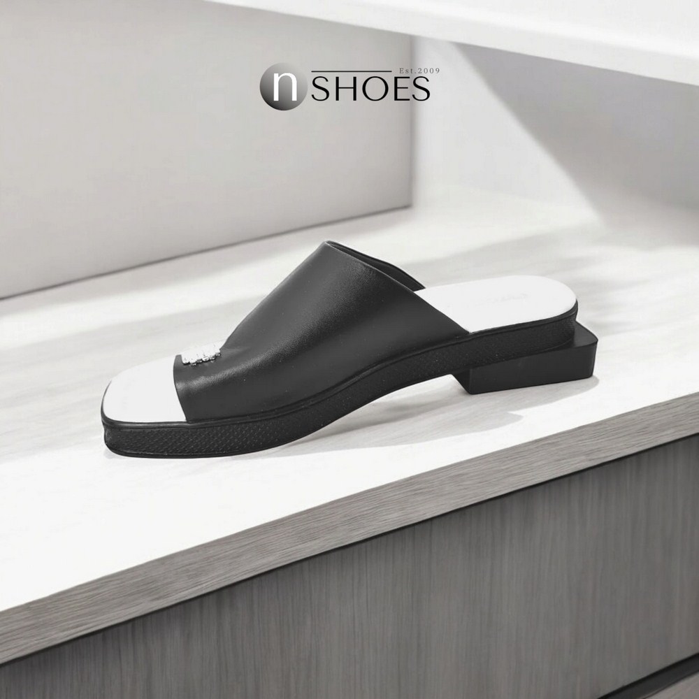 Шлепанцы женские черные Evromoda (Турция) модель 4976