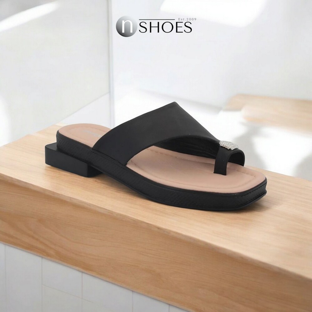 Шлепанцы женские черные Evromoda (Турция) модель 4976