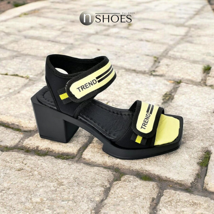 Women’s black leather sandals Ripka 153-37TSYH