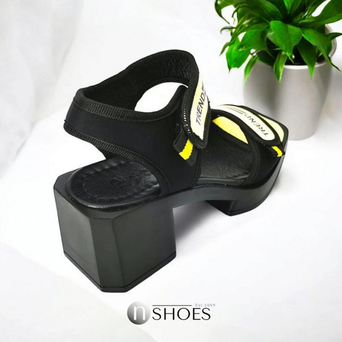 Women’s black leather sandals Ripka 153-37TSYH