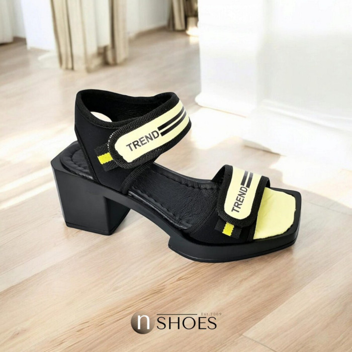 Women’s black leather sandals Ripka 153-37TSYH