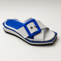 Шлепанцы женские Ripka Турция 1007-26 4983 патриотические из натуральной кожи