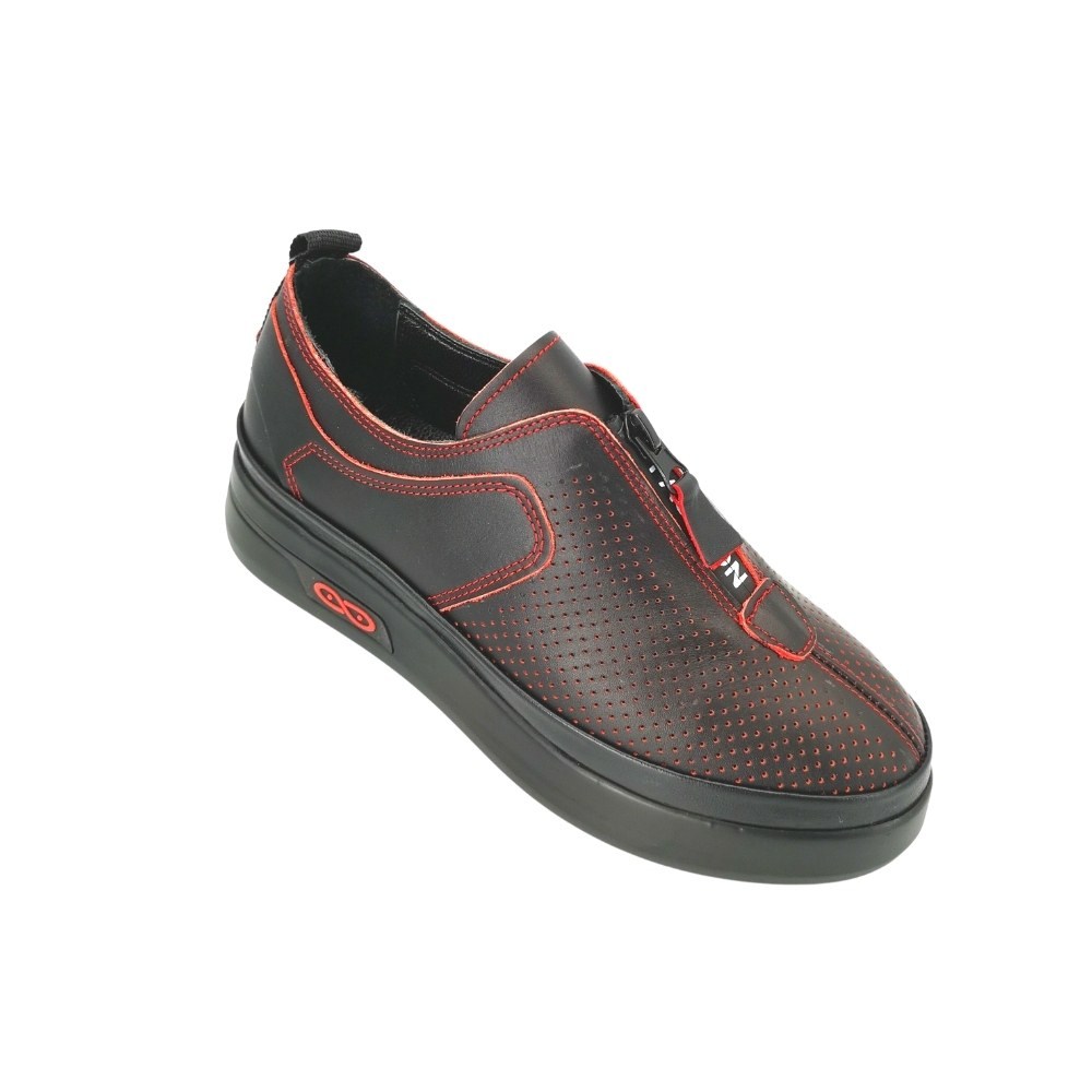 Women's black moccasins Ripka (Türkiye) model 4986