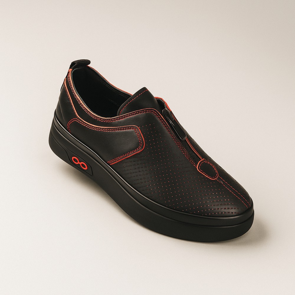 Women's black moccasins Ripka (Türkiye) model 4986