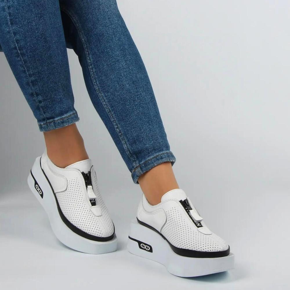 Moccasins female white Ripka  (Turkey)  model 4987