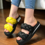 Slippers female black Magza (Turkey) model 4988