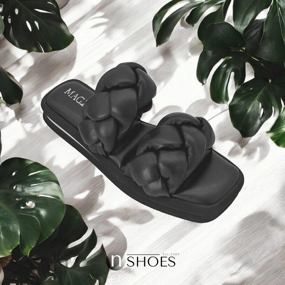 Slippers female black Magza (Turkey) model 4988