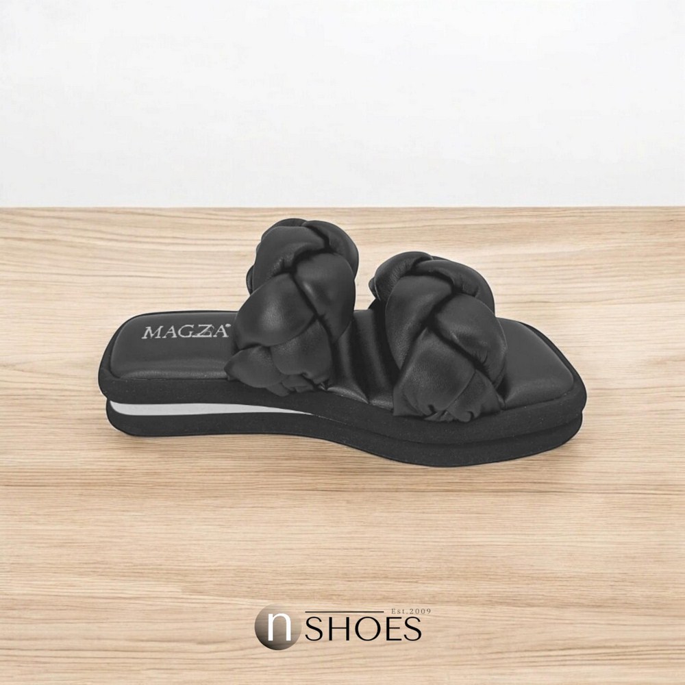 Slippers female black Magza (Turkey) model 4988
