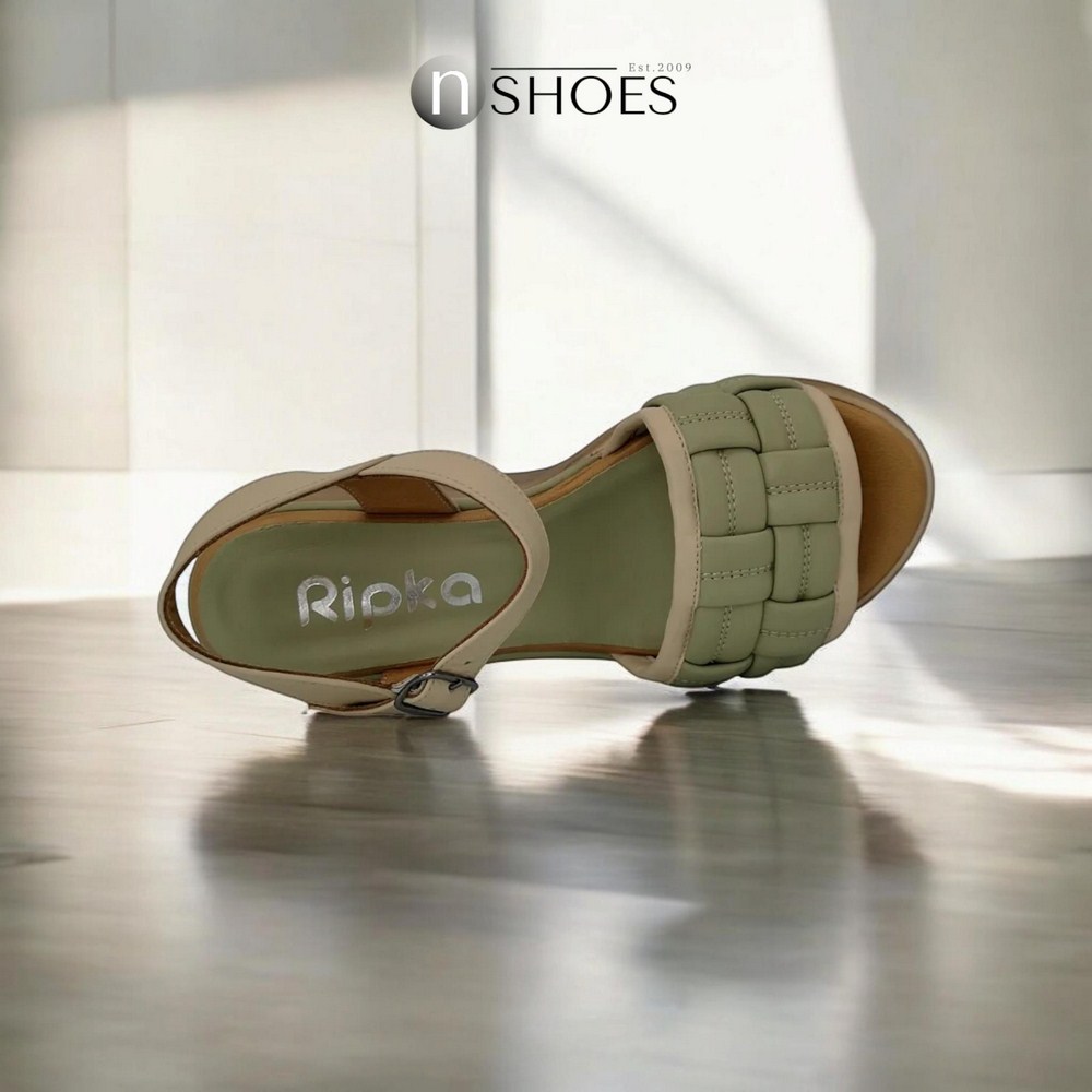 Жіночі босоніжки Ripka 10037 R2914-12 AVOKADO з натуральної шкіри