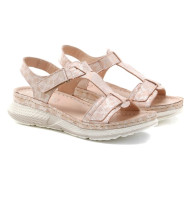 Босоніжки жіночі Contes Польща 554 ROZOVY ZMIJK 5010