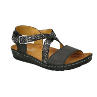 Sandals female black Contes Poland 420S CZARNI ZL MO 5013