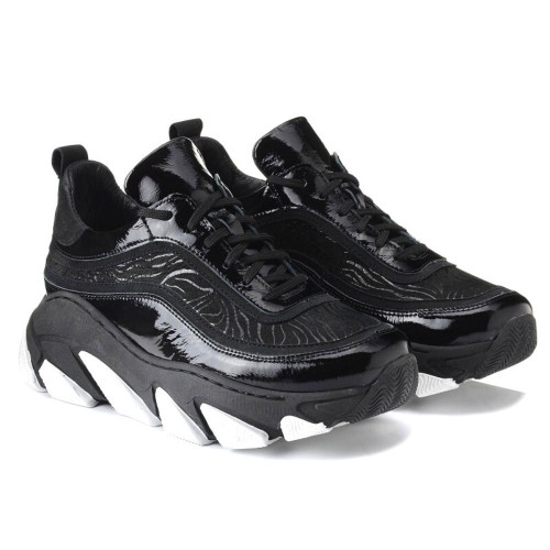 Sneakers women's black Simen Poland 3721A czarni 5033 Sneakers women's black Simen Poland 3721A czarni 5033