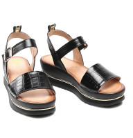 Sandals female black Nessi 21062 czarny 5055