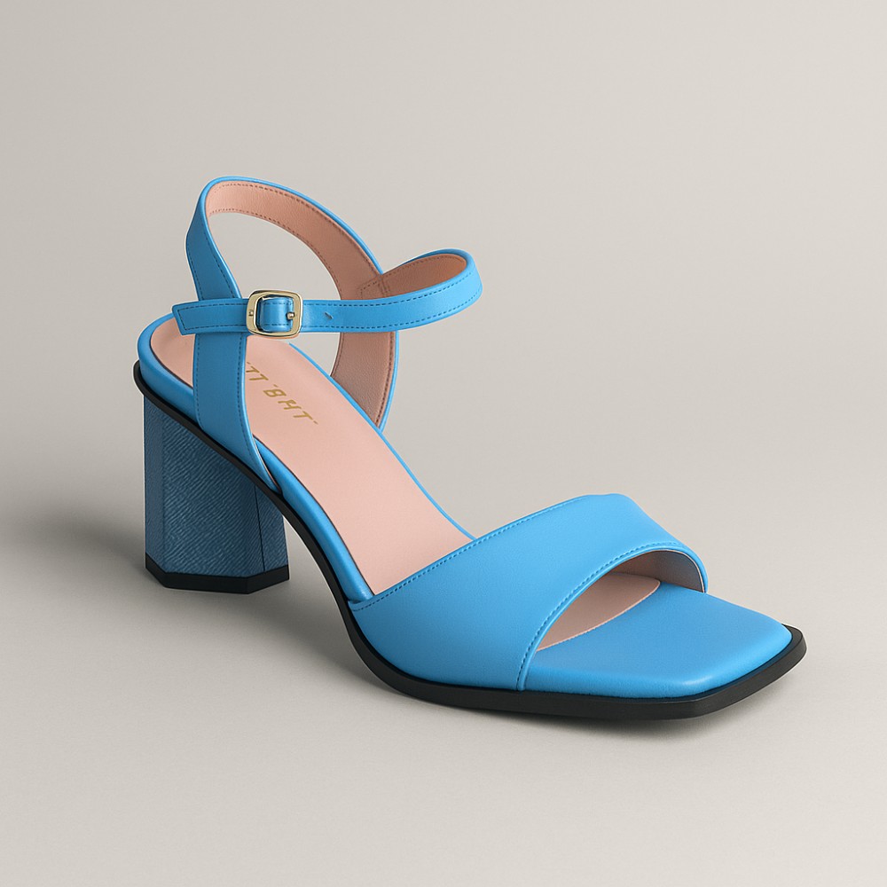 Жіночі сині босоніжки на підборах Best But Польща 4502254-807 SK 6944 5059