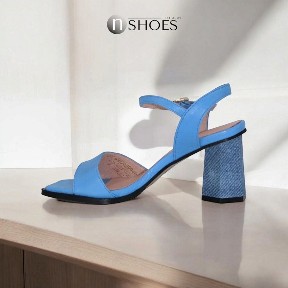 Жіночі сині босоніжки на підборах Best But Польща 4502254-807 SK 6944 5059