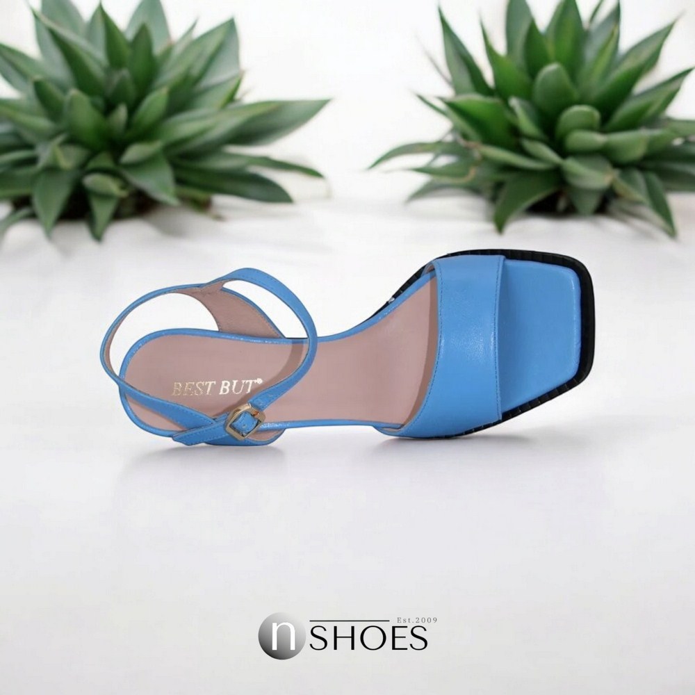Жіночі сині босоніжки на підборах Best But Польща 4502254-807 SK 6944 5059