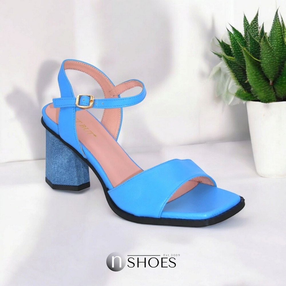 Жіночі сині босоніжки на підборах Best But Польща 4502254-807 SK 6944 5059