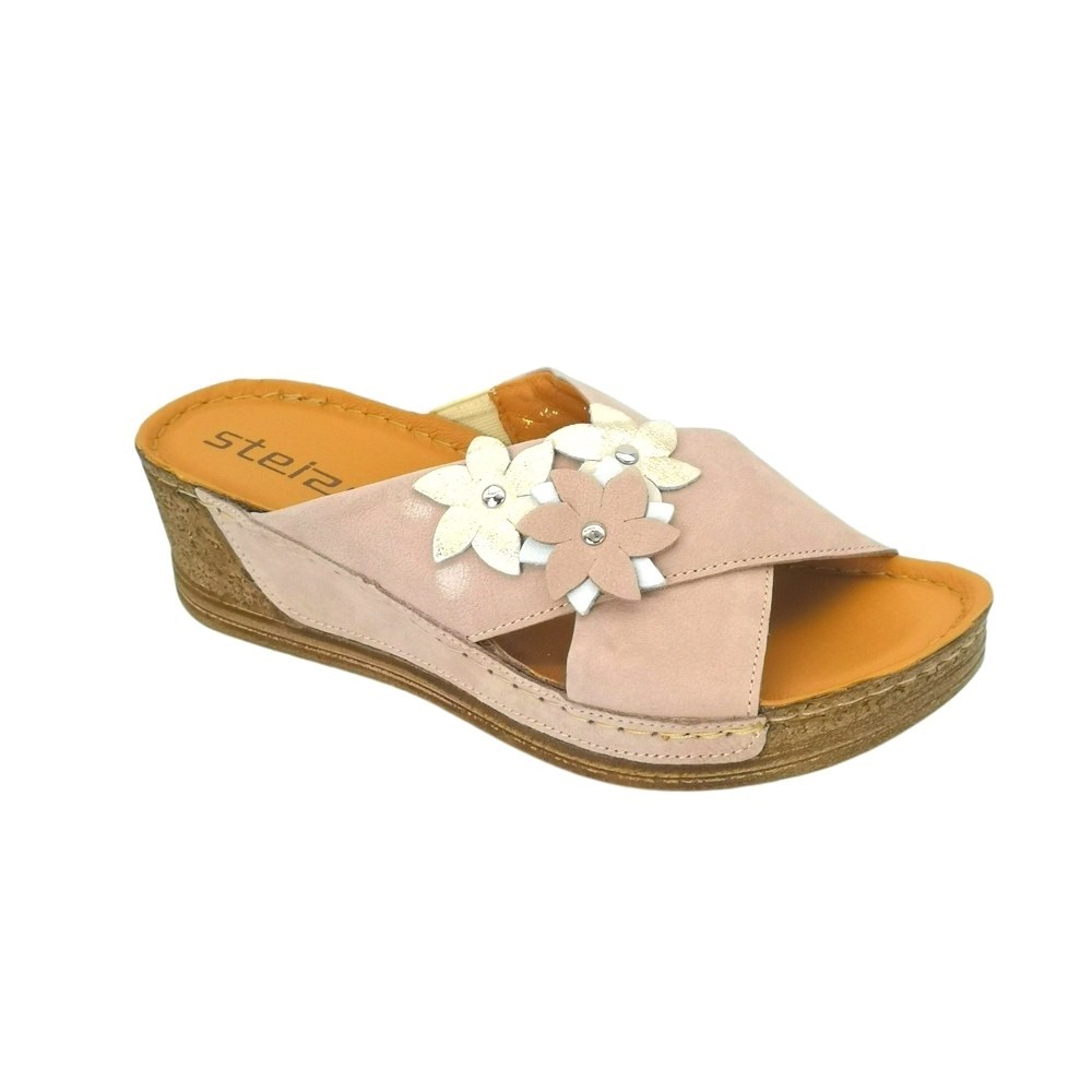 Slippers female beige Steizer (Poland) model 5060