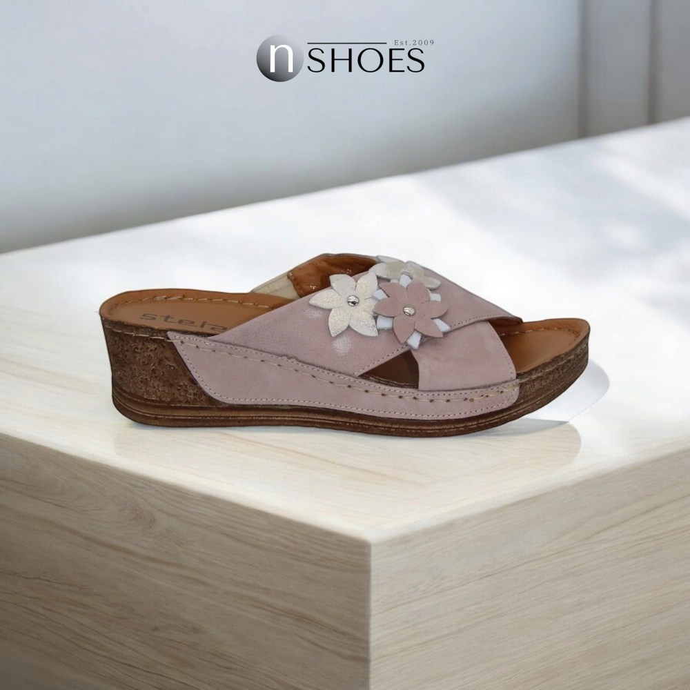 Slippers female beige Steizer (Poland) model 5060