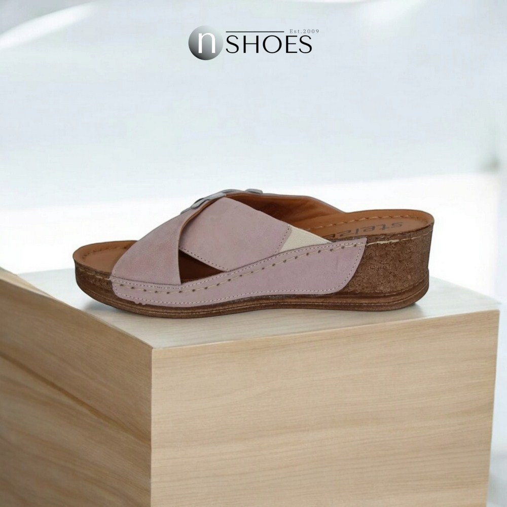 Slippers female beige Steizer (Poland) model 5060