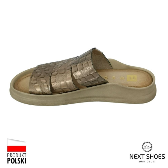 Slippers female gold Nessi (Poland) model 5061