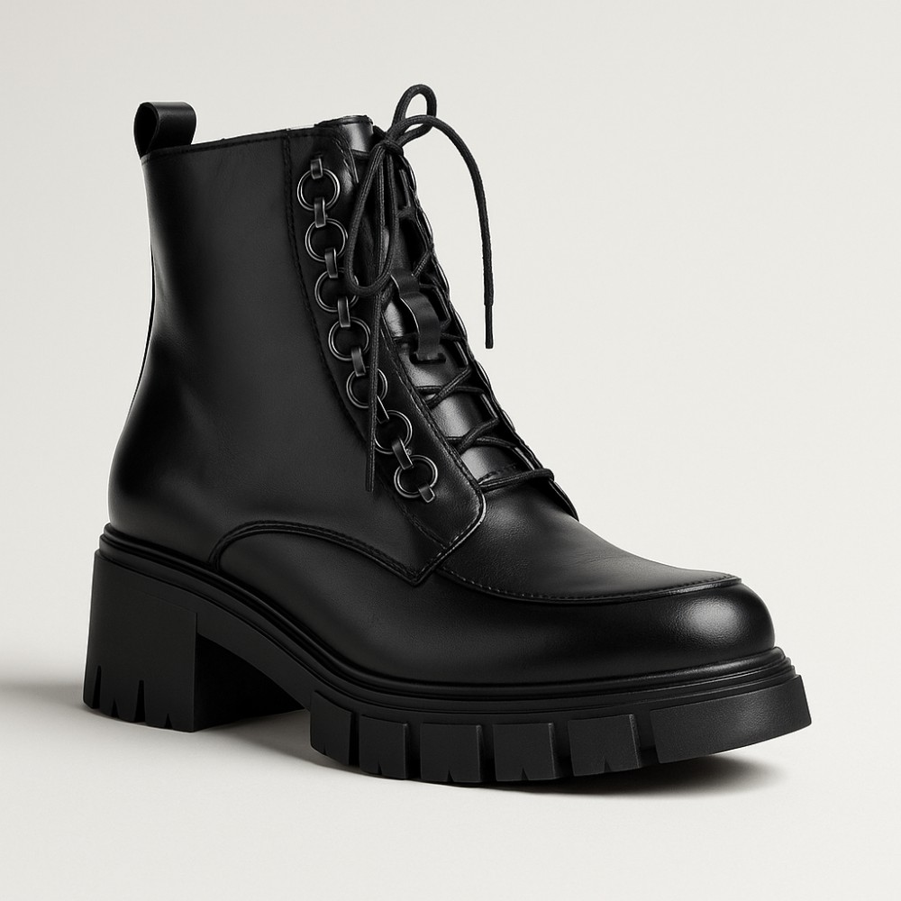 Модные женские черные ботинки Simen 4477a-faeda czarna модель 5388-5191