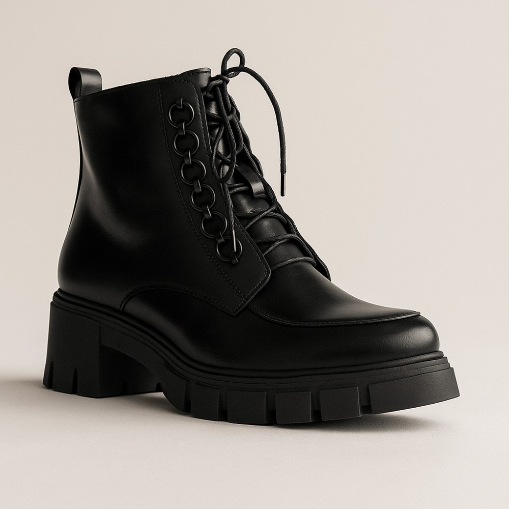 Модные женские черные ботинки Simen 4477a-faeda czarna модель 5388-5191