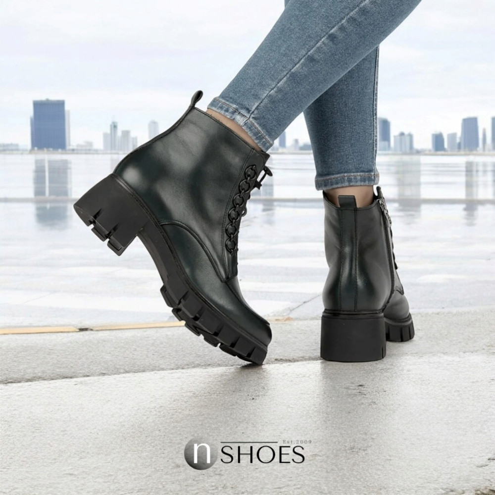 Модные женские черные ботинки Simen 4477a-faeda czarna модель 5388-5191