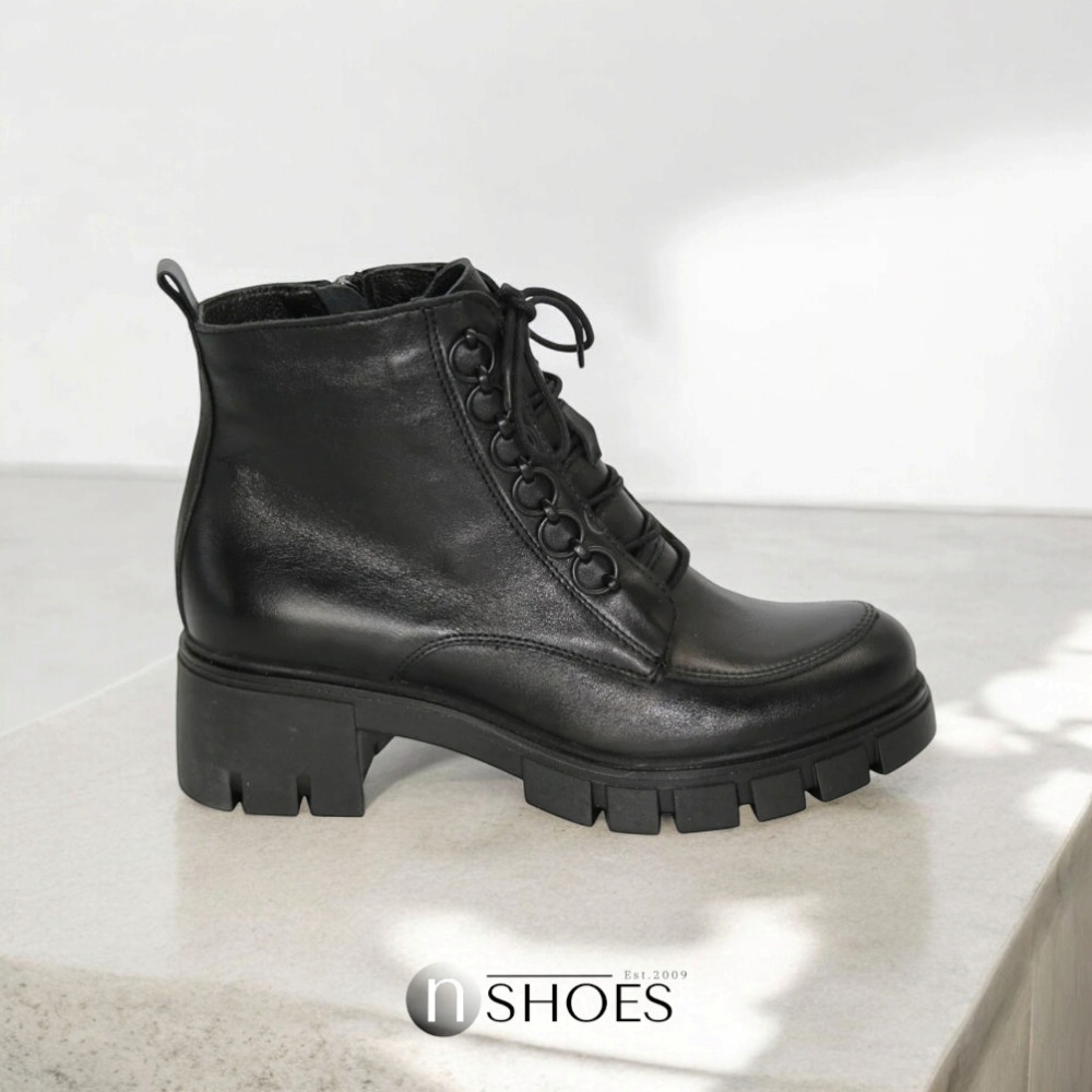 Модные женские черные ботинки Simen 4477a-faeda czarna модель 5388-5191