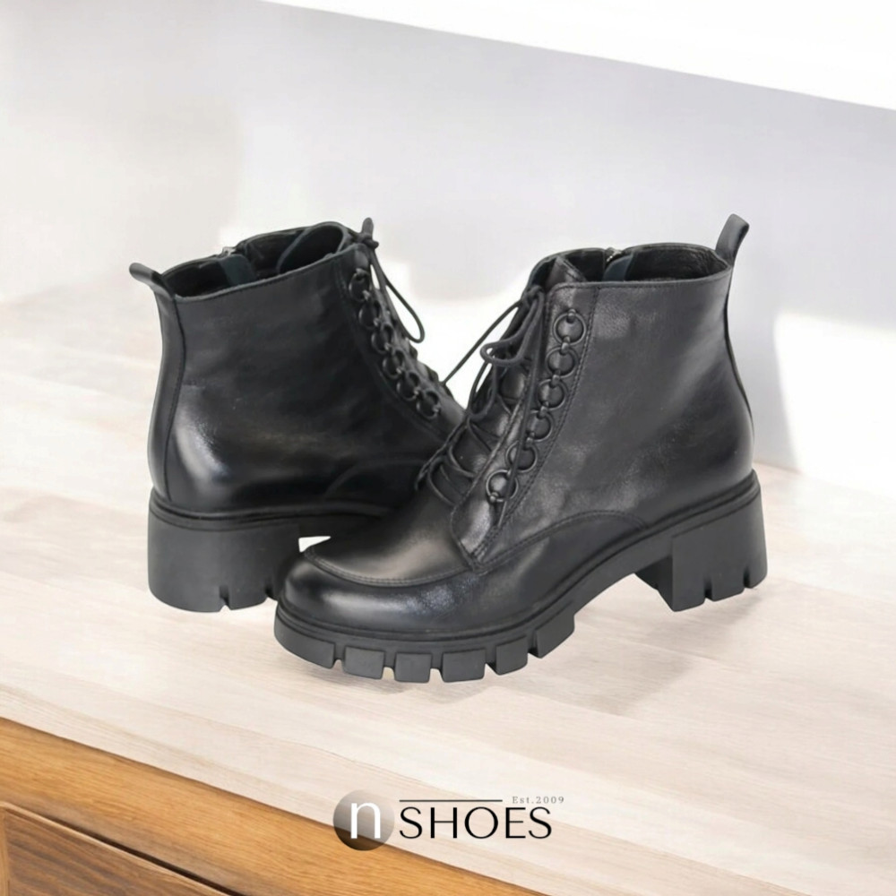 Модные женские черные ботинки Simen 4477a-faeda czarna модель 5388-5191