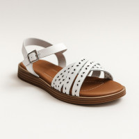 Women's white sandals Lonza Türkiye 171921 1310-beyaz-5268 elegant with genuine leather