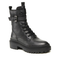 Women's demi-season black high boots Lasocki WI16-14097-06 Black 5313 made of genuine leather size