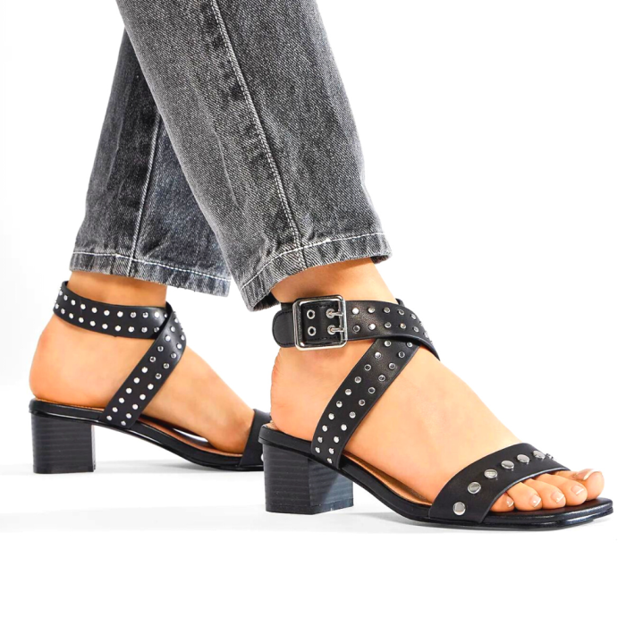 Women's Leather Rock Style Sandals El Passo 9007-91-b-5324