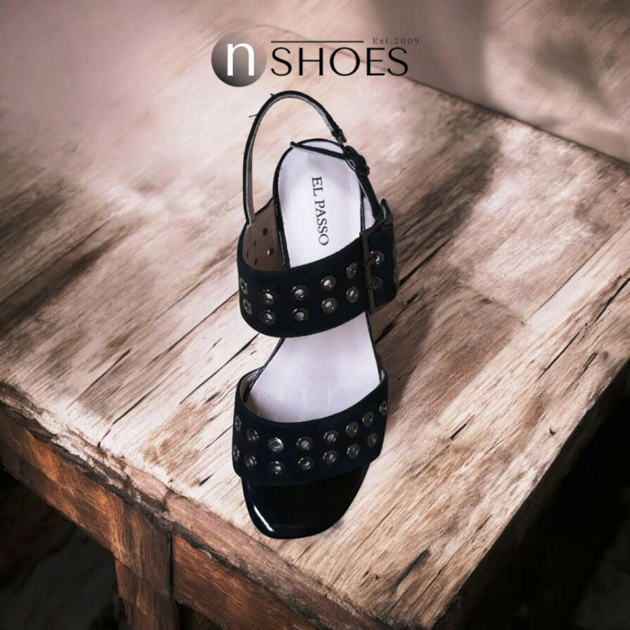 Women's Leather Rock Style Sandals El Passo 9007-91-b-5324