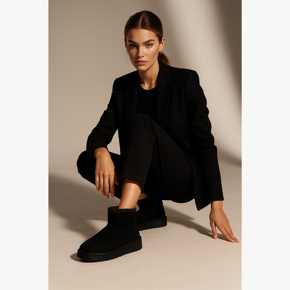 Модні жіночі зимові уггі Big Star KK274288 906 Black 5336