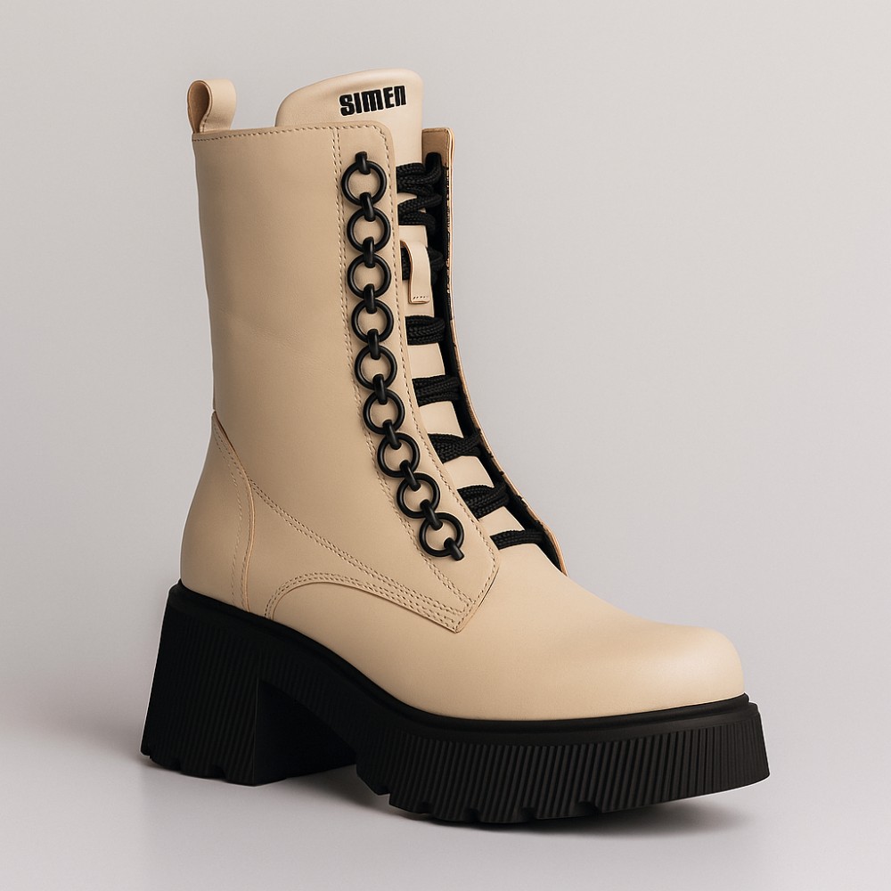 Женские зимние ботинки Simen 6596a Polina из натуральной кожи модель 5410