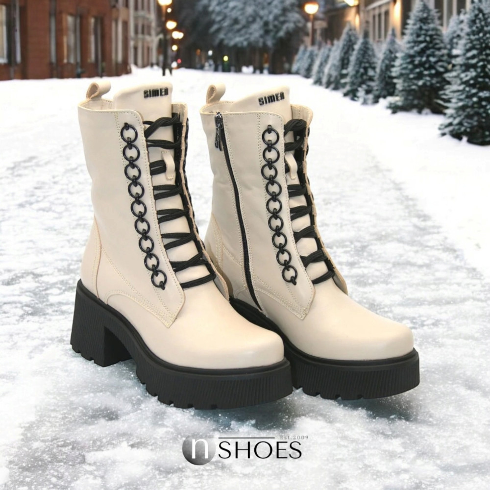 Женские зимние ботинки Simen 6596a Polina из натуральной кожи модель 5410