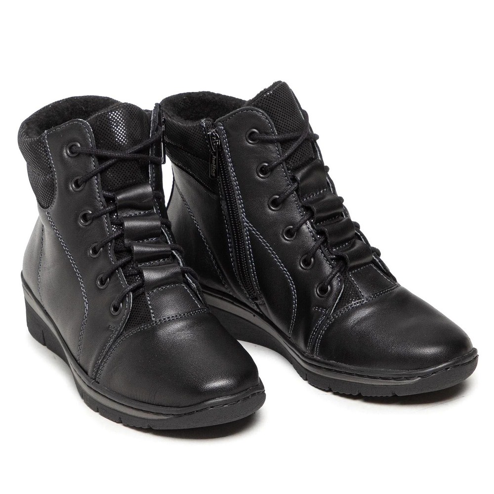 Жіночі чорні зимові черевики Helios 562 Czarny 011 модель 5411