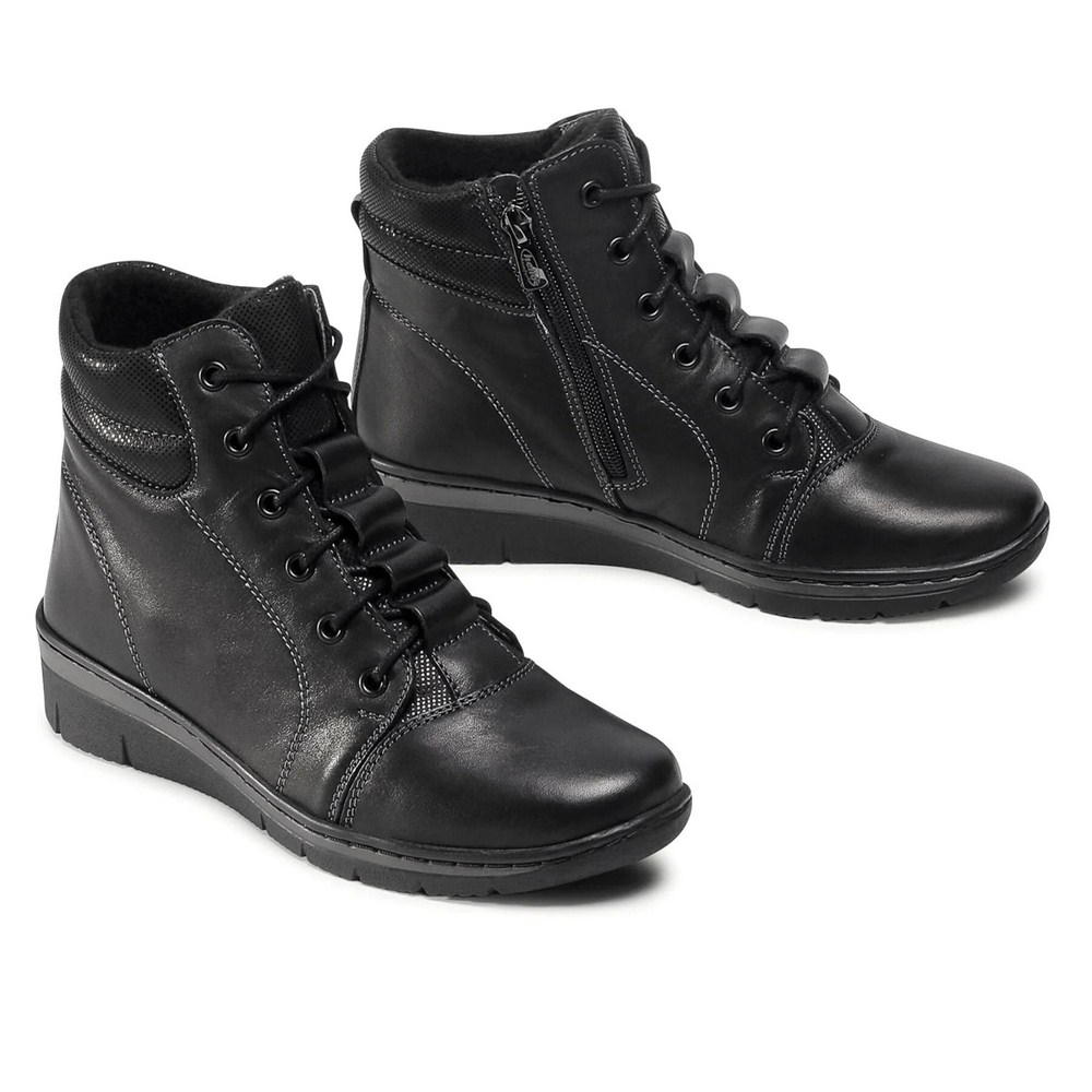 Жіночі чорні зимові черевики Helios 562 Czarny 011 модель 5411