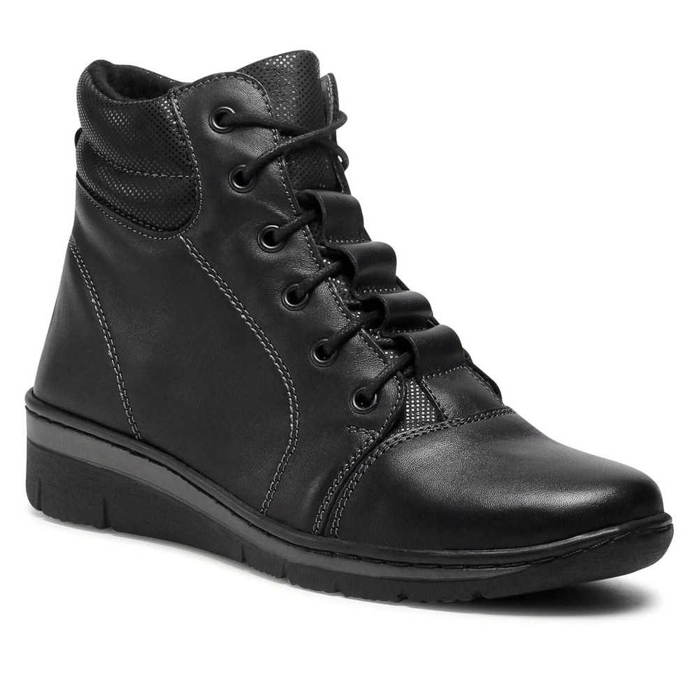 Жіночі чорні зимові черевики Helios 562 Czarny 011 модель 5411