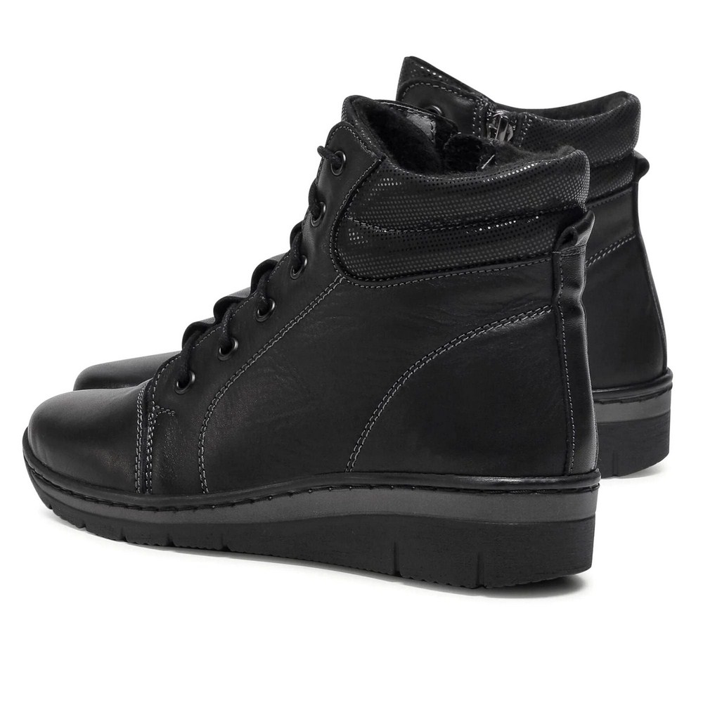 Жіночі чорні зимові черевики Helios 562 Czarny 011 модель 5411