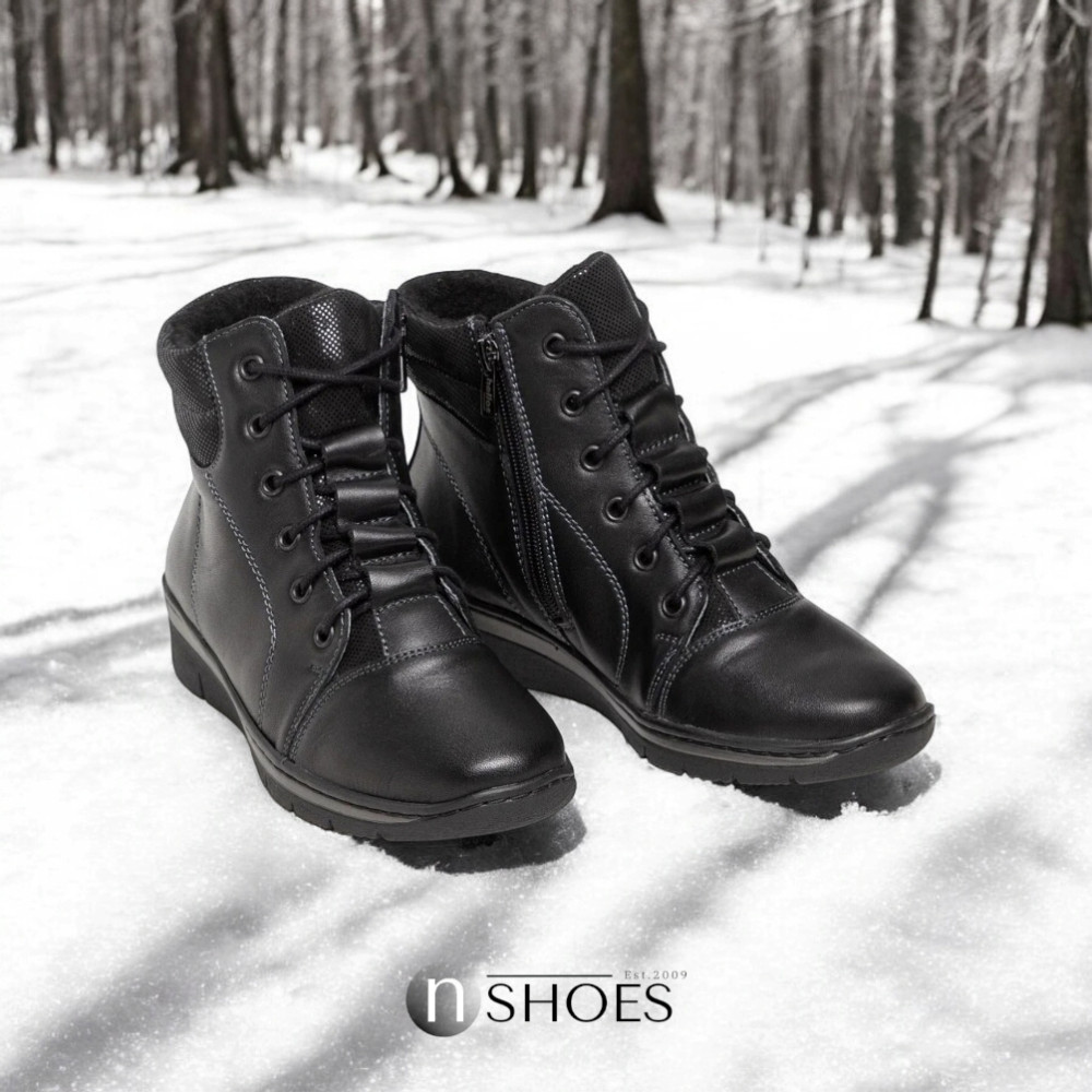 Жіночі чорні зимові черевики Helios 562 Czarny 011 модель 5411