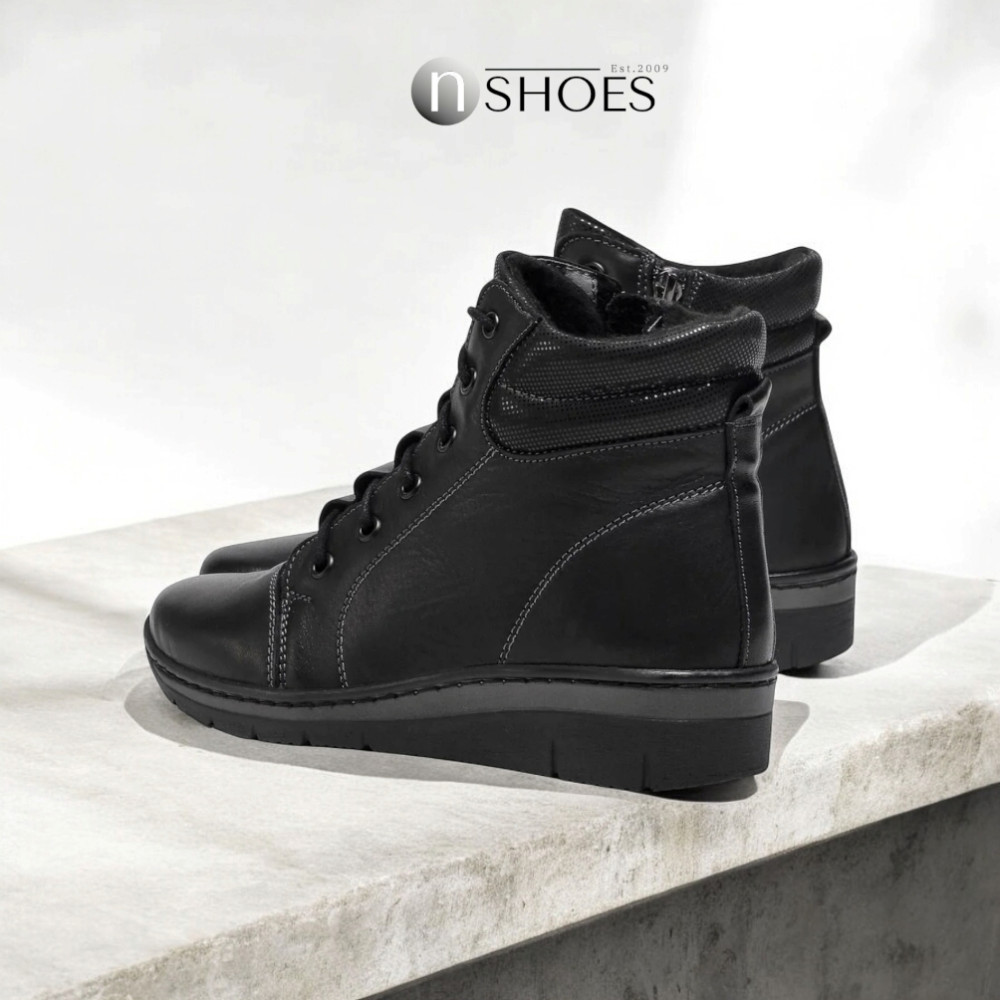 Жіночі чорні зимові черевики Helios 562 Czarny 011 модель 5411