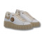 Women's white-beige leather sneakers La Via hanza-67 rosella bialo bezowa winter 5413