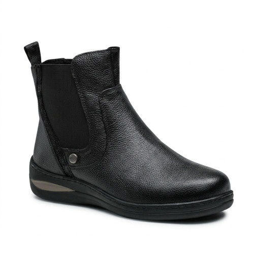 Women's black leather Go Soft WI23-LIPARI-02 Black 5424 leather boots for autumn and spring from the Polish brand Women's black leather Go Soft WI23-LIPARI-02 Black 5424 leather boots for autumn and spring from the Polish brand