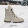 Women’s Beige Leather Winter Boots Steizer z711 552 5426