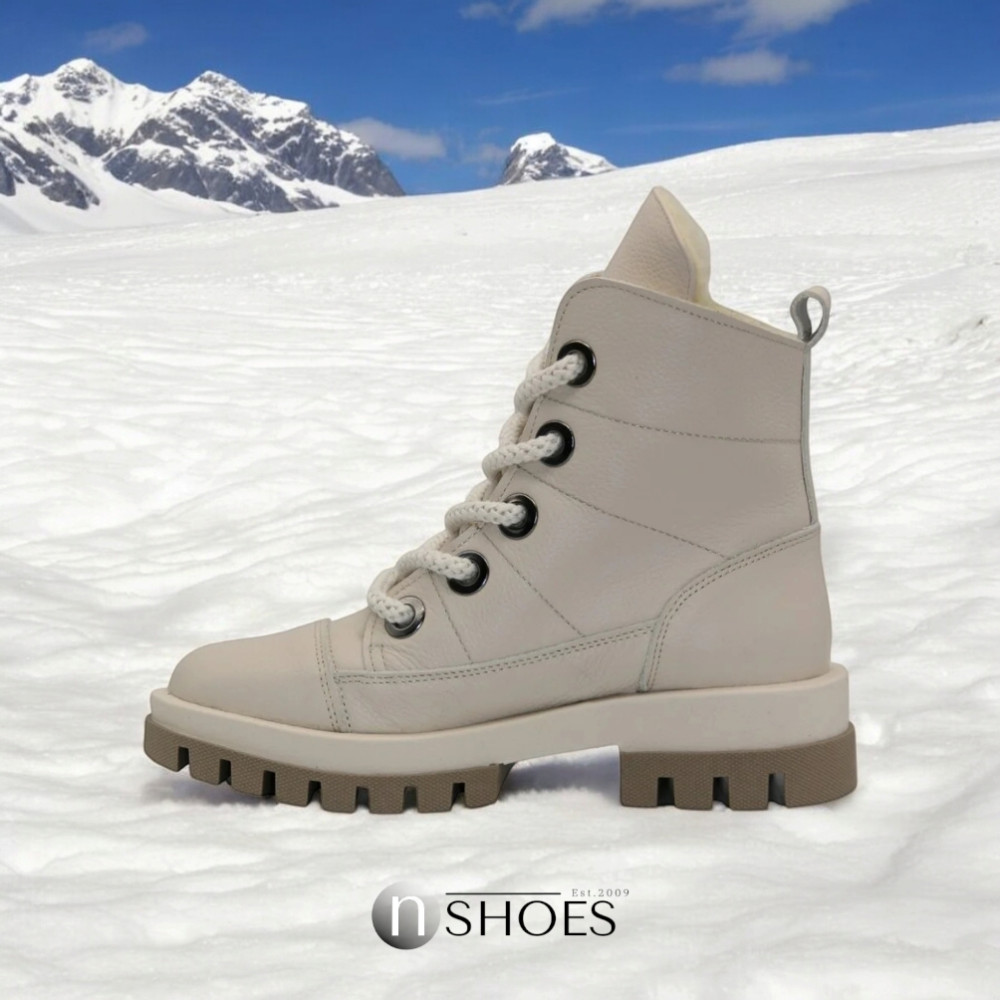 Women’s Beige Leather Winter Boots Steizer z711 552 5426