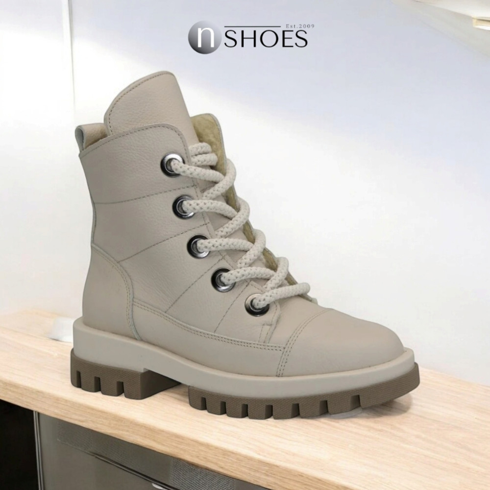 Women’s Beige Leather Winter Boots Steizer z711 552 5426