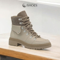 Women's beige winter boots Steizer z905 552-528 5428 with genuine leather and insulation from natural wool from a Polish factory