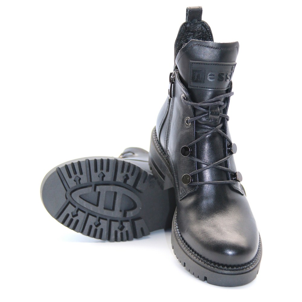 Женские черные зимние ботинки Nessi 20748 czarny модель 5434